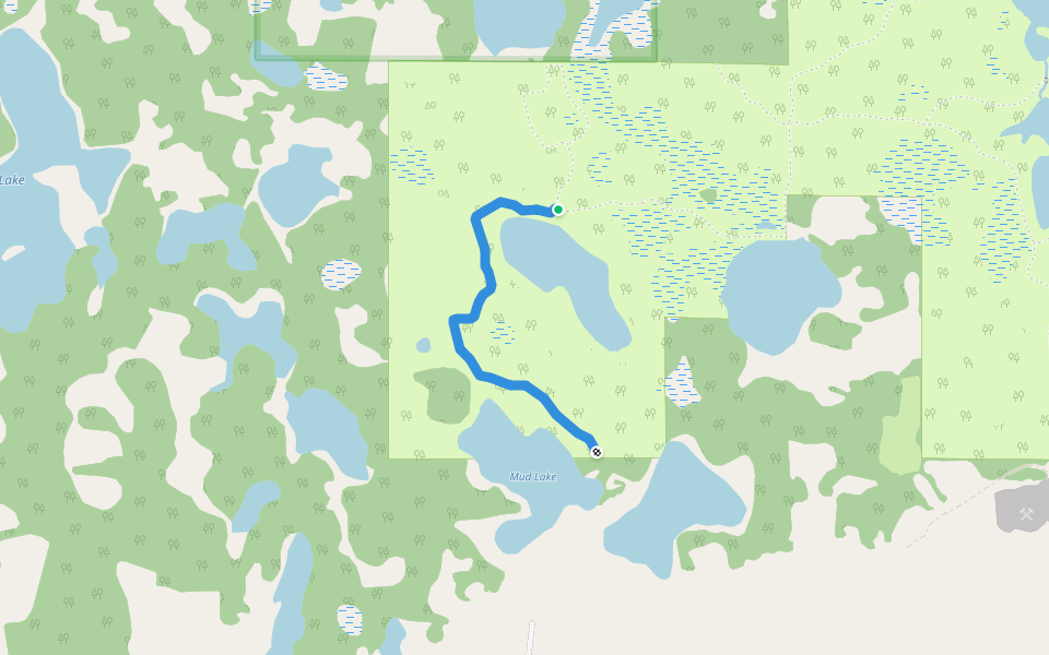 Brown Trail walking route map in Parkers Prairie