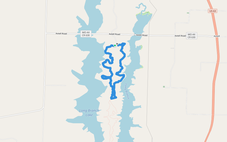 Bee Trace Trail - North Loop walking route map in Macon