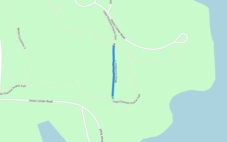 White Connector 1 walking route map in Macon