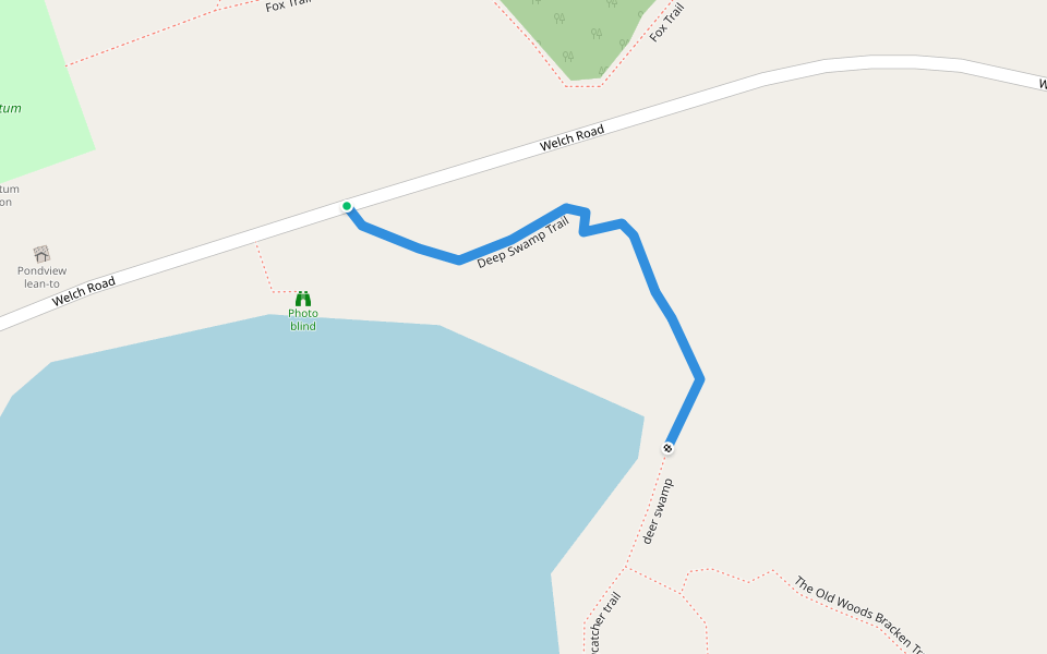 Deep Swamp Trail walking route map in North Java