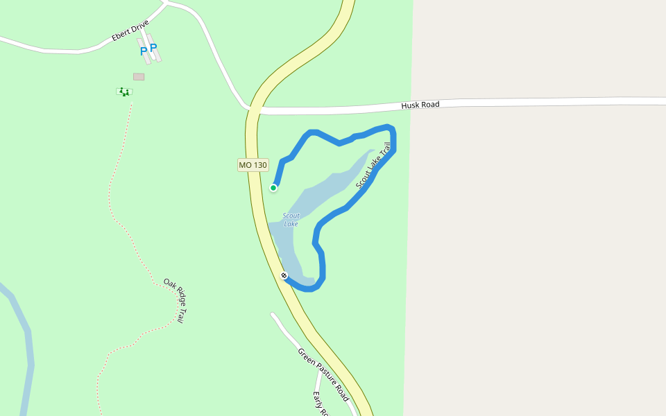 Scout Lake Trail walking route map in Meadville