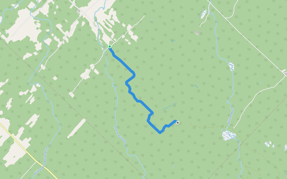 Sentier motoneige R-557 / VTT R-618 walking route map in Saint-Bruno-de-Kamouraska