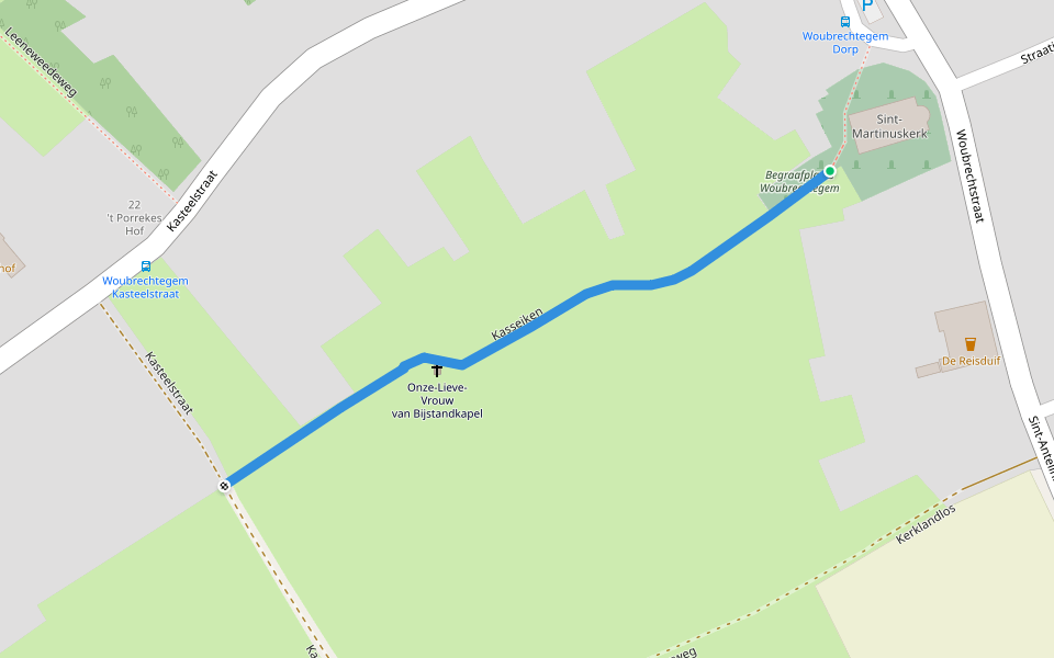 Kasseiken walking route map in Herzele