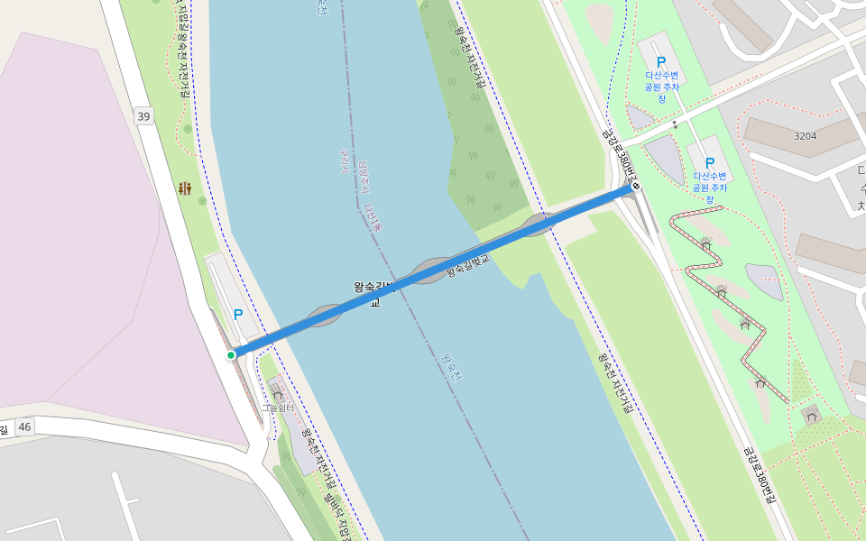 왕숙길벚교 walking route map in Guri-si