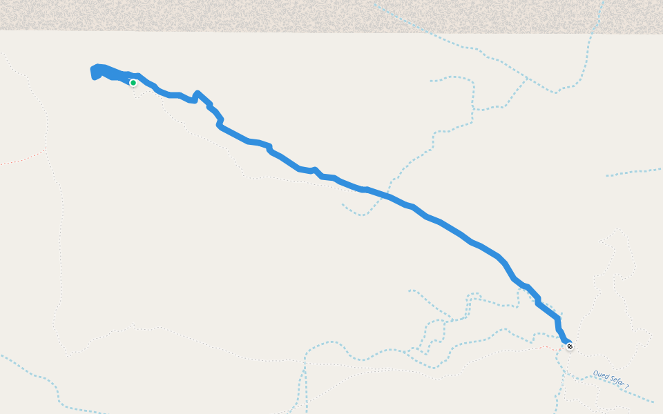 Herders & Tourist path walking route map in Djanet