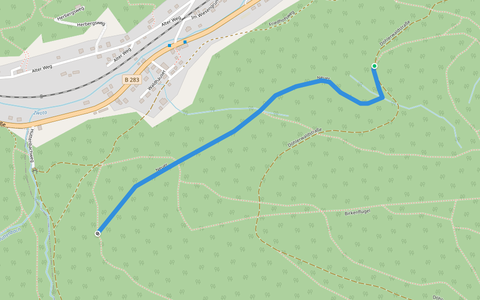 Neuer walking route map in Zwota