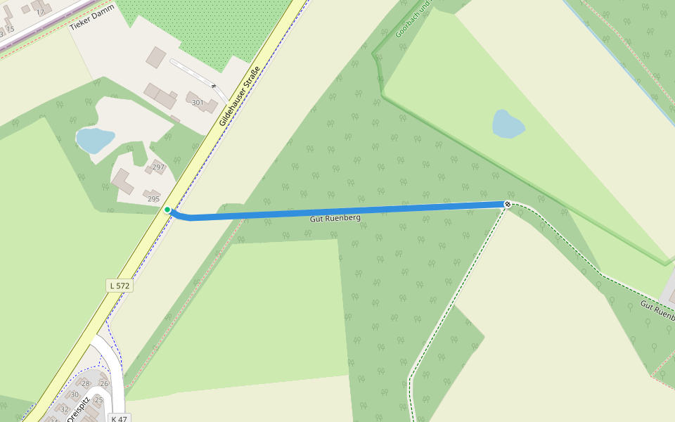 Gut Rüenberg walking route map in Gronau (Westfalen)