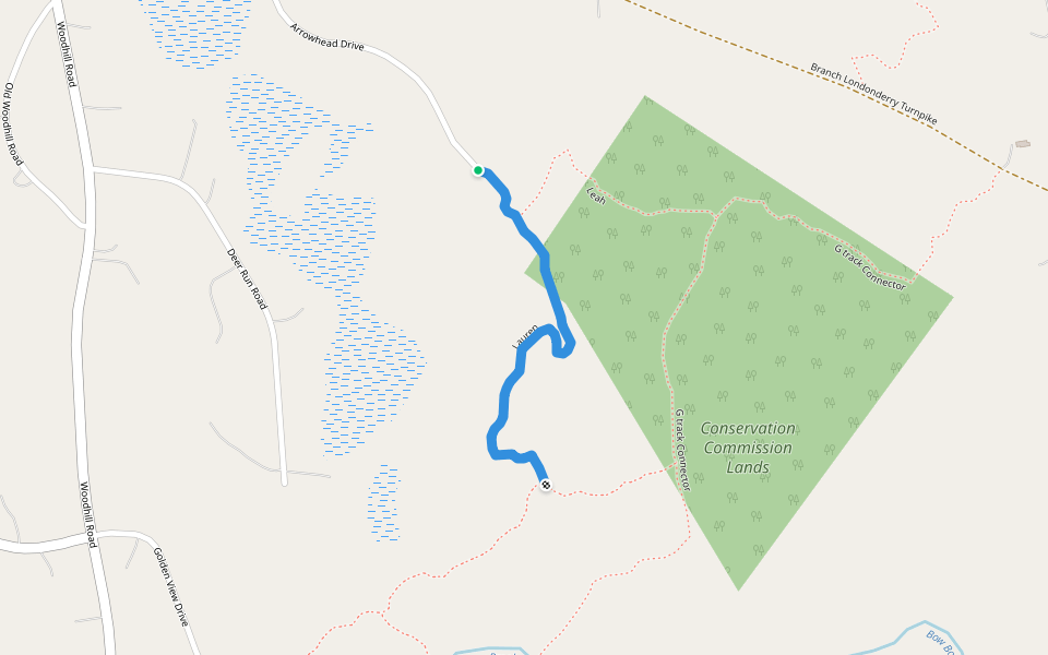 Lauren walking route map in Bow