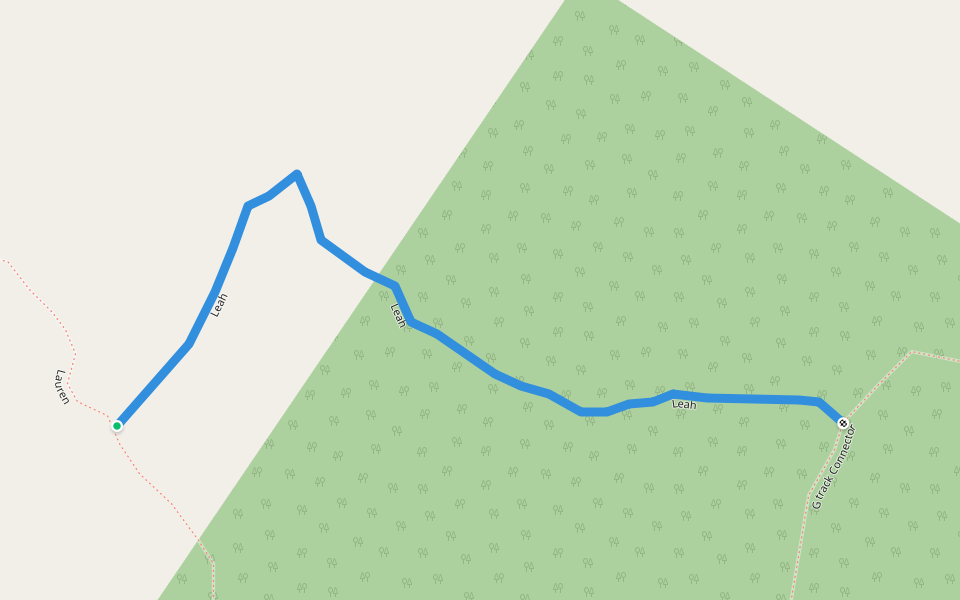 Leah walking route map in Bow