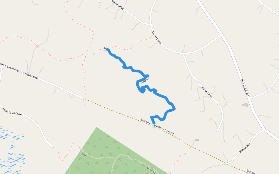 New trail walking route map in Bow