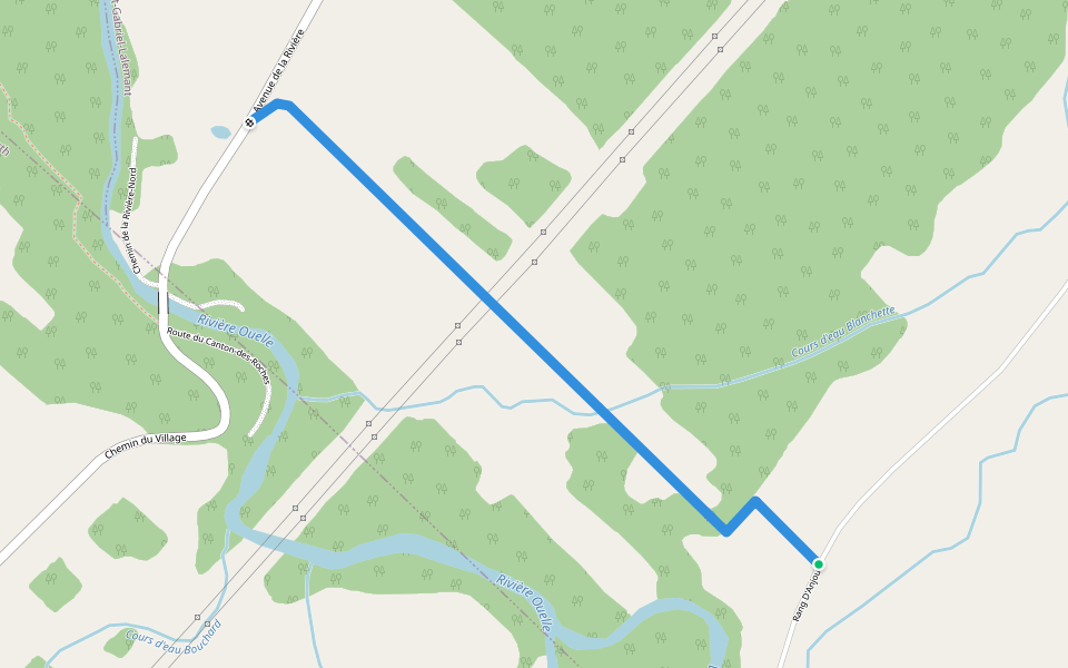 Sentier walking route map in Saint-Gabriel-de-Kamouraska