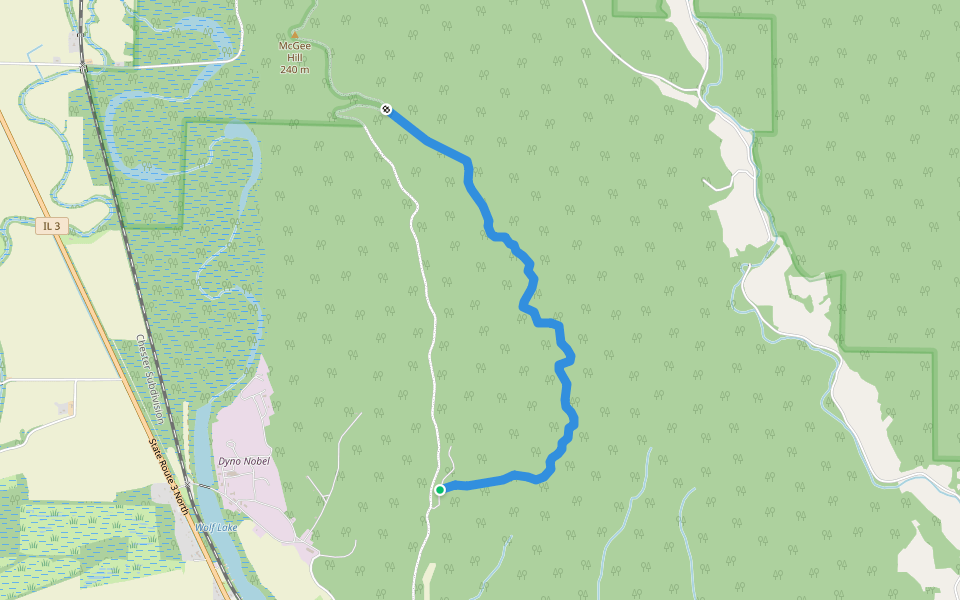 White Pine Trail walking route map in Wolf Lake