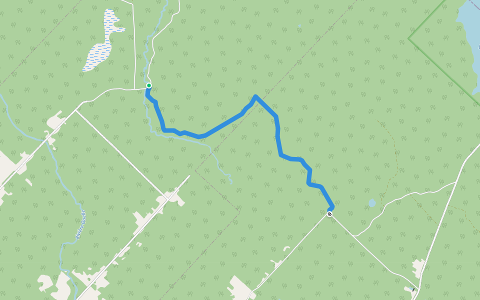 Sentier de VTT régional 169 walking route map in Tourville
