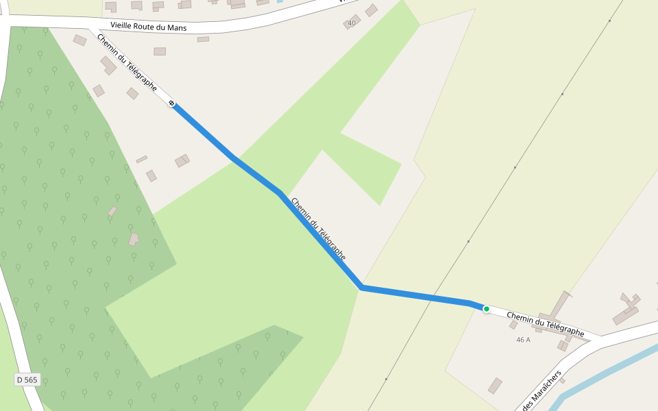 Chemin du Télégraphe walking route map in Breux-sur-Avre