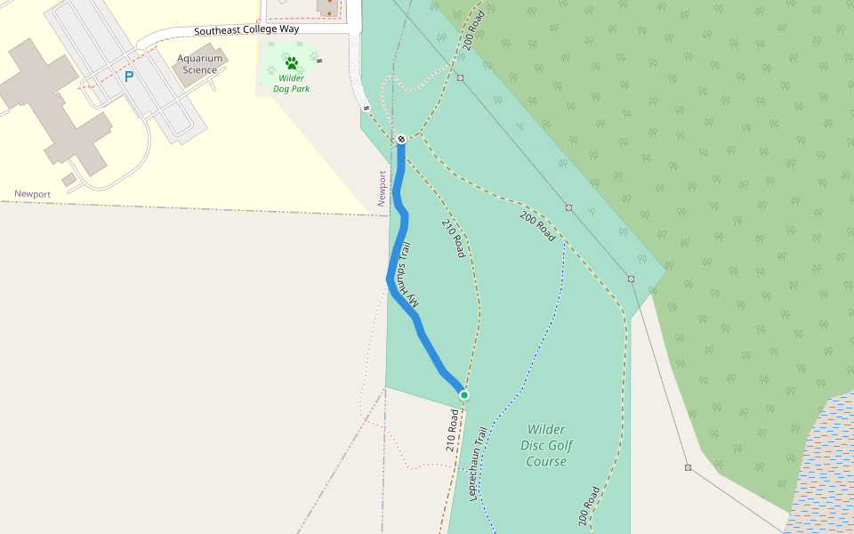 My Humps Trail walking route map in Newport