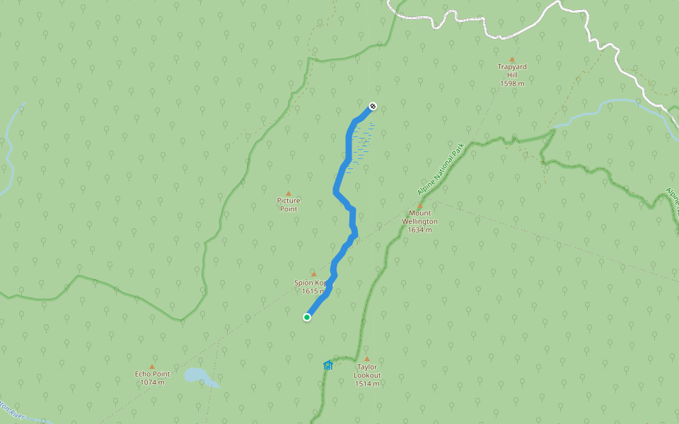 Wellington Plains Walking Track walking route map in Nap Nap Marra
