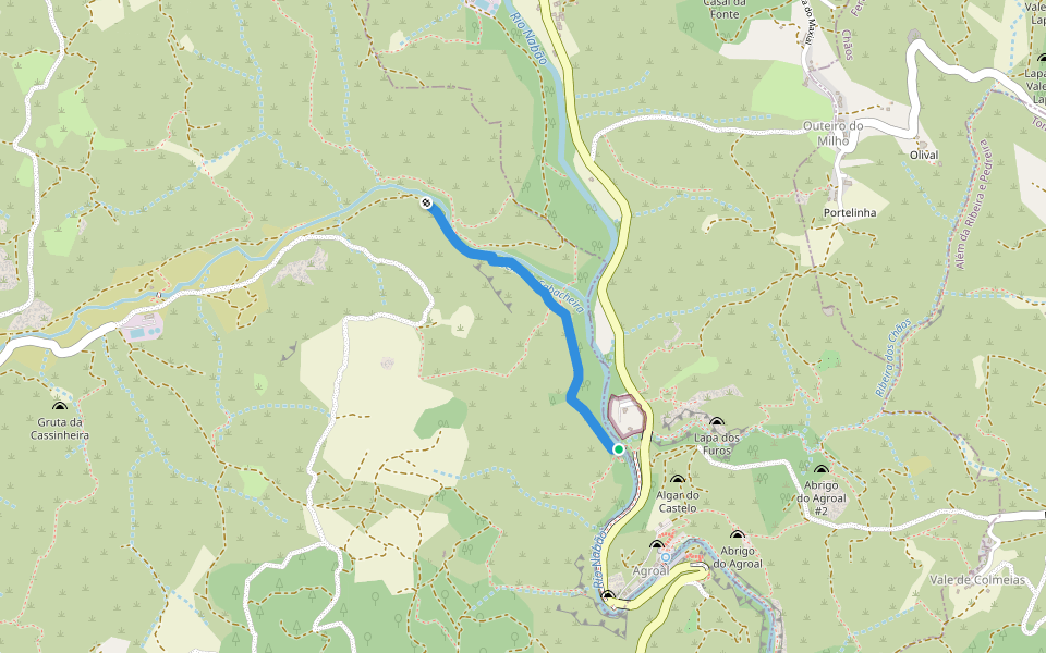 Trilho da Cacinheira walking route map in Formigais