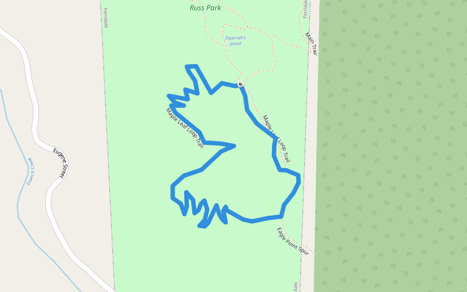 Maple Leaf Loop Trail walking route map in Ferndale
