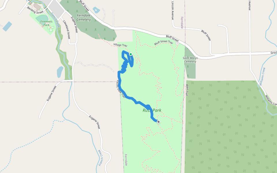 Pacific View Trail walking route map in Ferndale