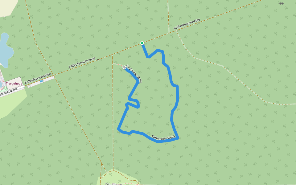 Fabienne-Steig walking route map in Darmstadt
