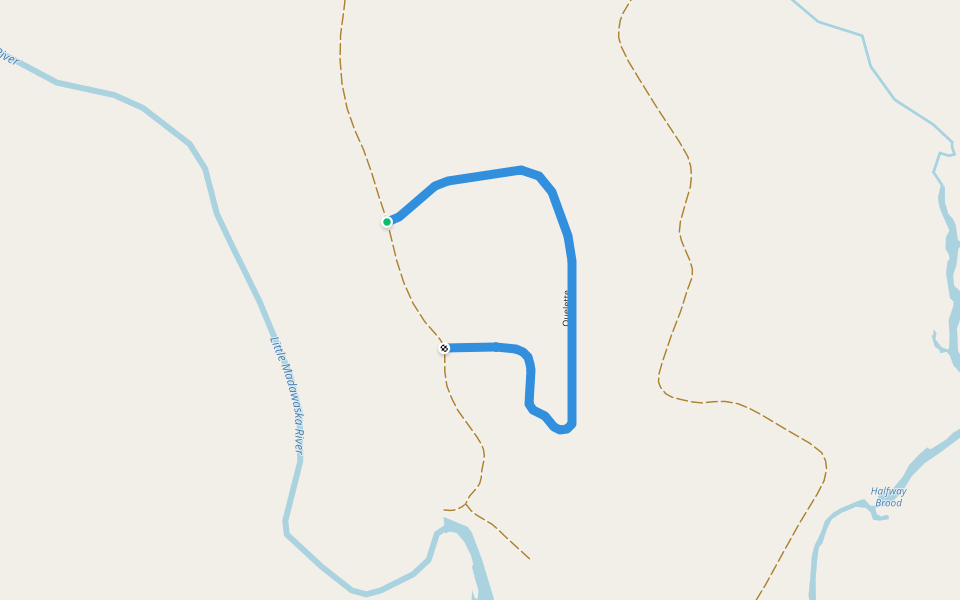 Ouelette walking route map in Caribou