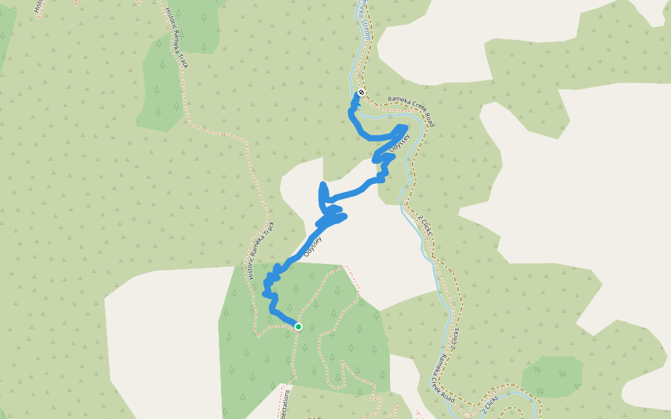 Odyssey walking route map in East Tākaka