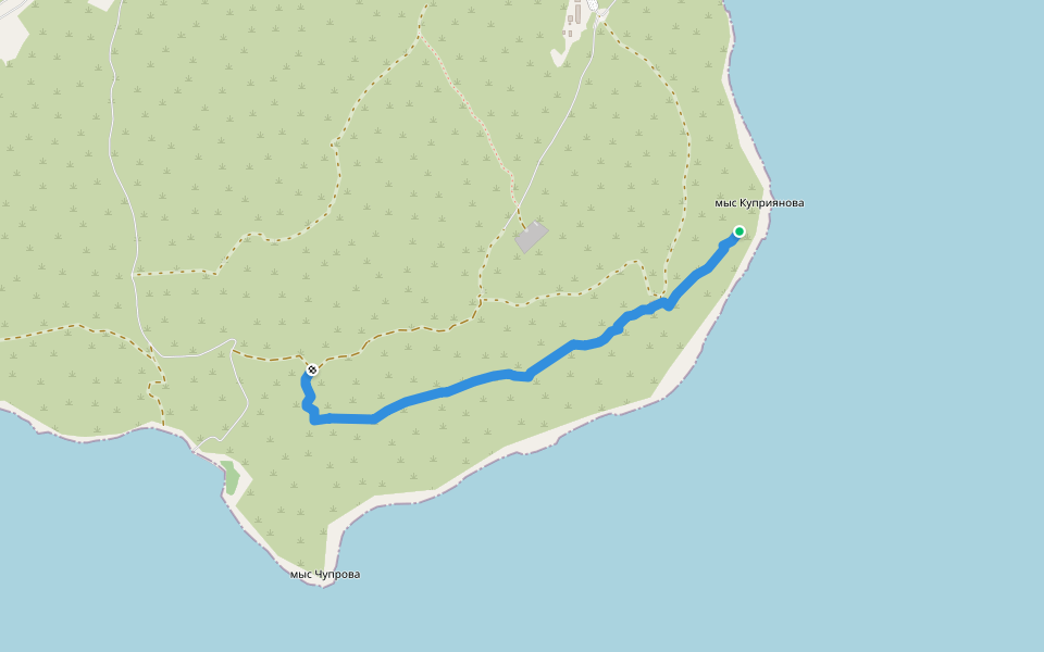 Тропа первопоселенцев (до бухты Табунная) walking route map in Bezverkhovo