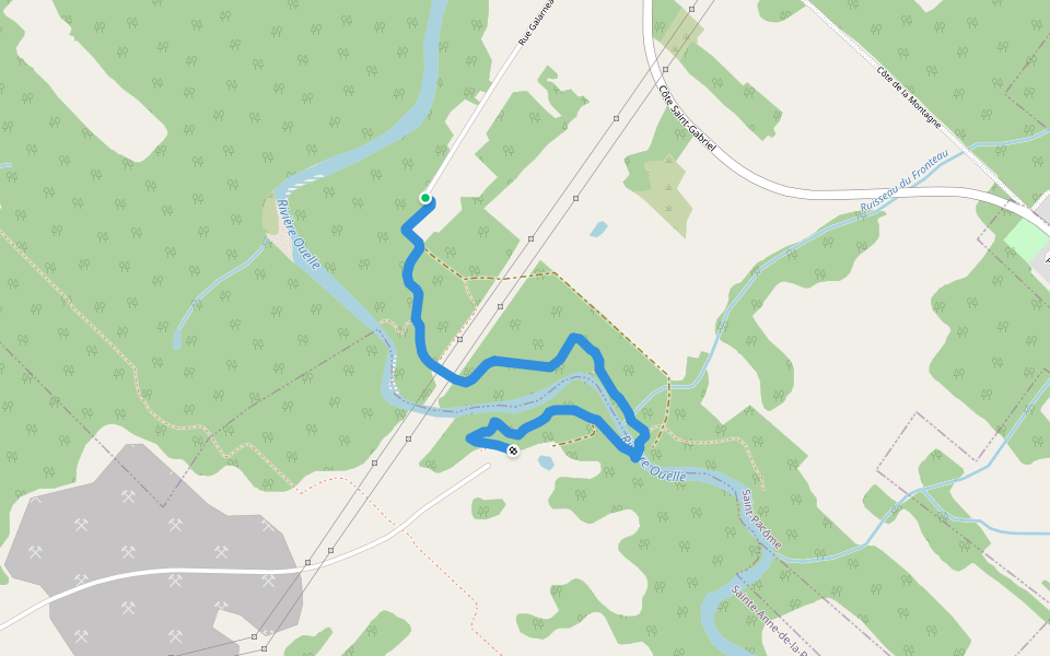 Sentier pédestre Le Brise-Culottes walking route map in Saint-Pacôme