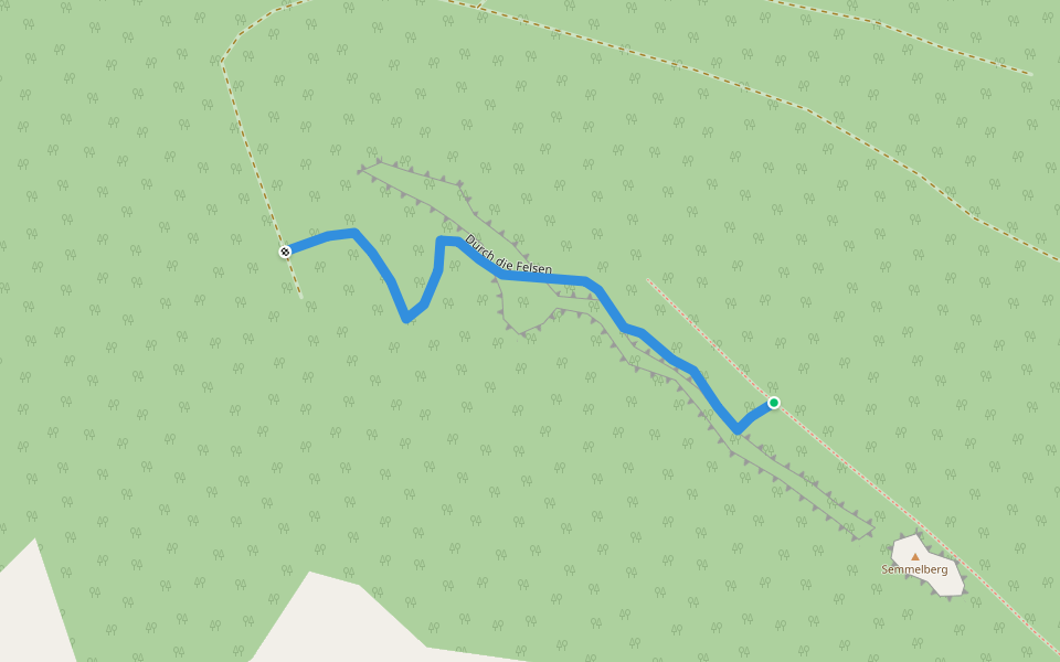 Durch die Felsen walking route map in Falkenstein