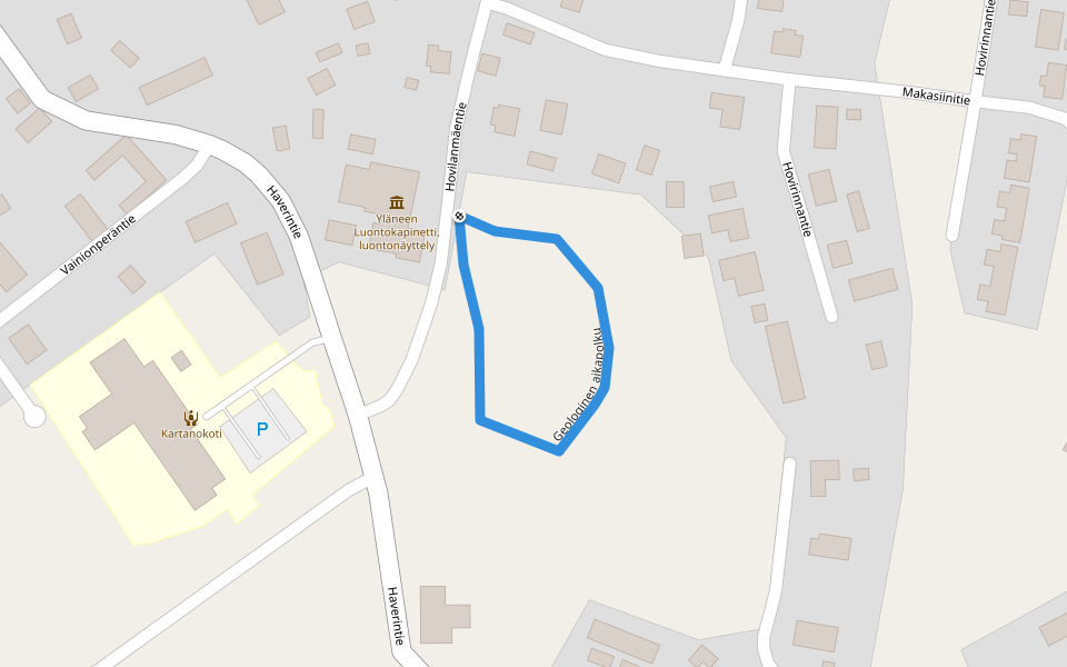 Geologinen aikapolku walking route map in Yläne