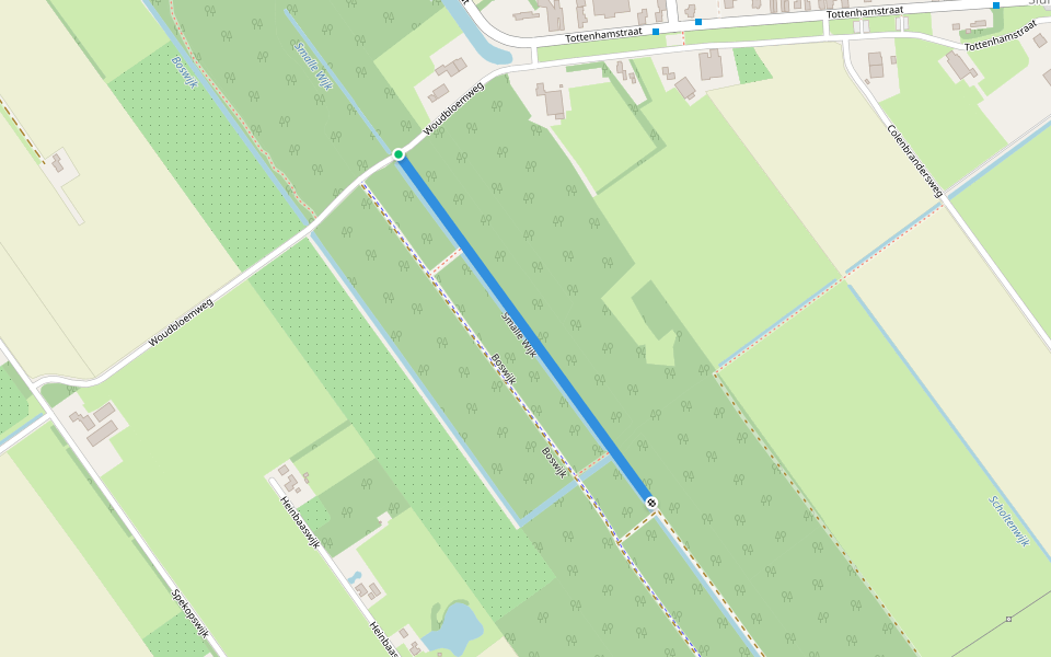 Smalle Wijk walking route map in Dedemsvaart