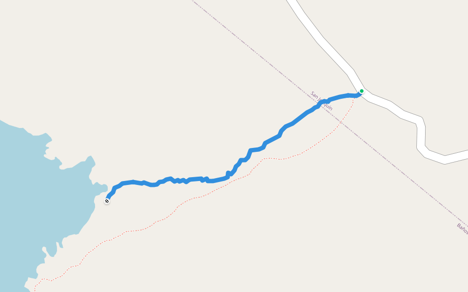 Sendero Jigeno walking route map in Hacienda Cancan