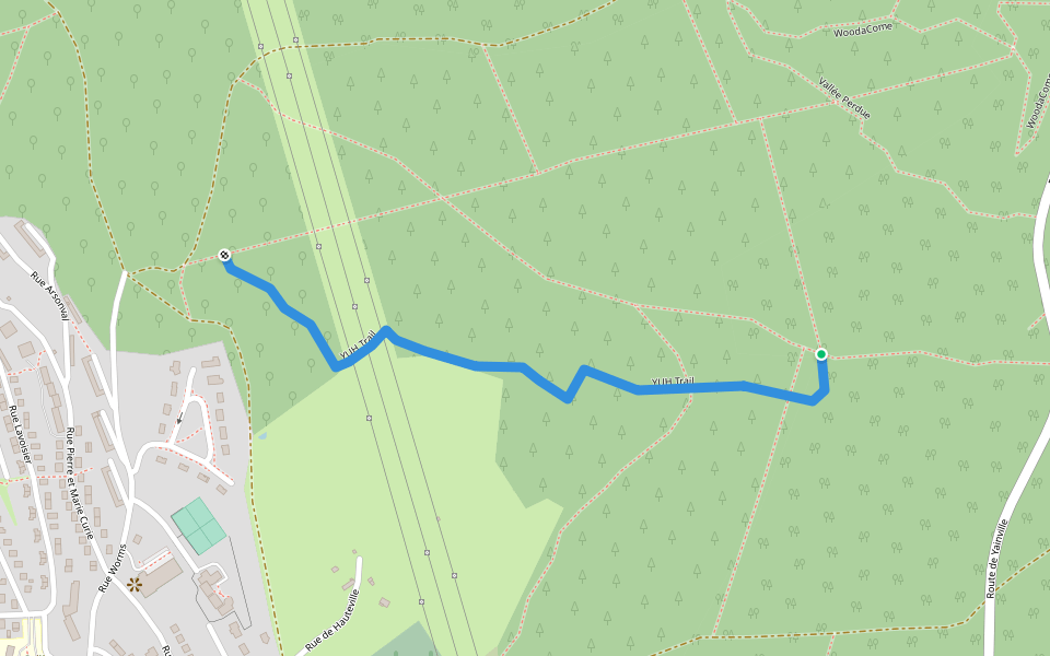 YUH Trail walking route map in Le Trait