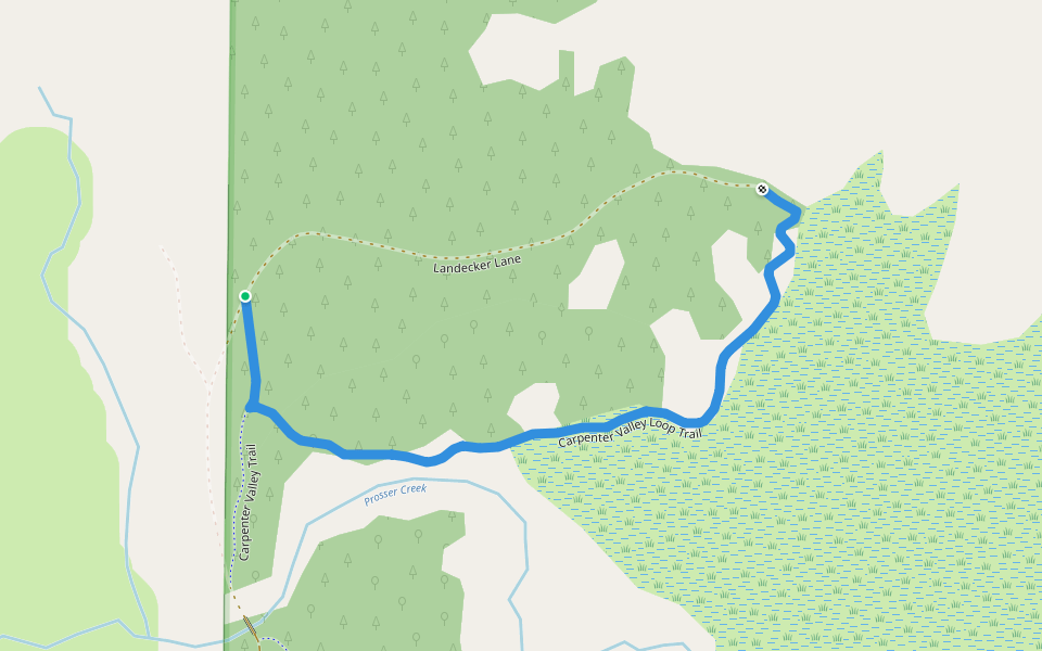 Carpenter Valley Loop Trail walking route map in Truckee