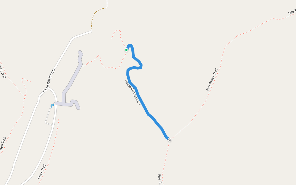 White Connector 1 walking route map in Cassville