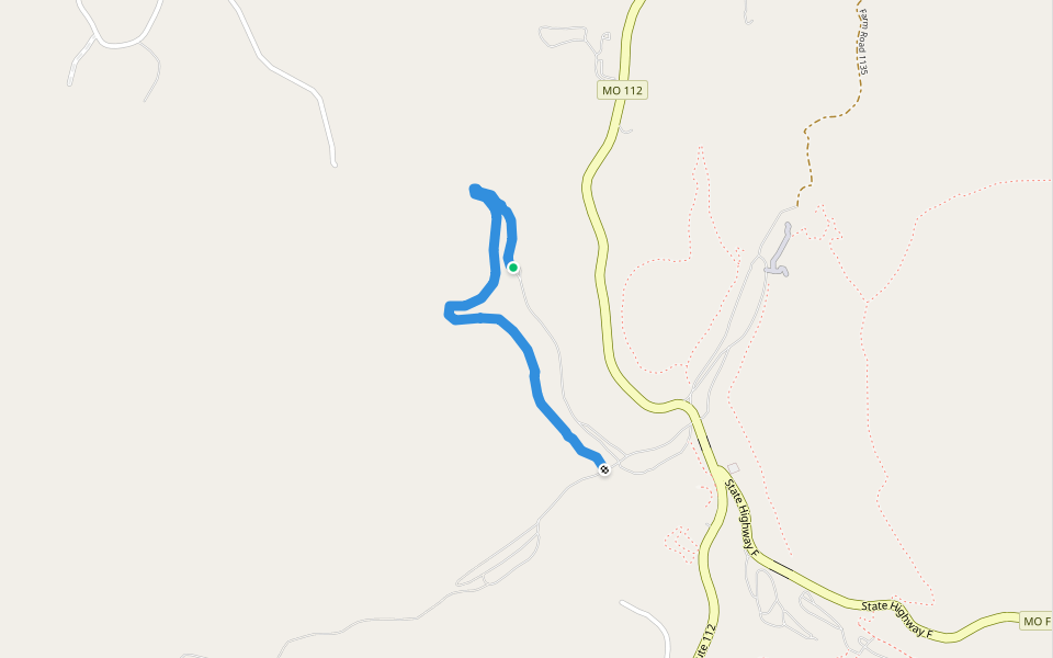 Pibern Trail walking route map in Butterfield