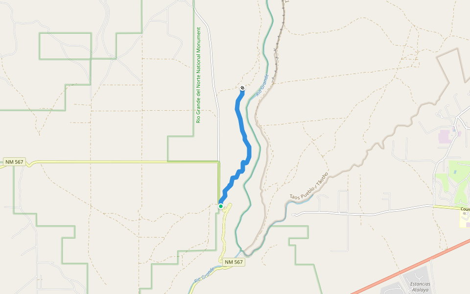 West Rim Trail walking route map in Carson