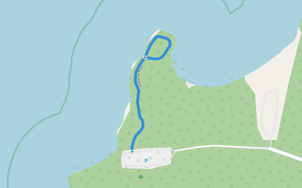 Vigilance Trail walking route map in Moonbeam