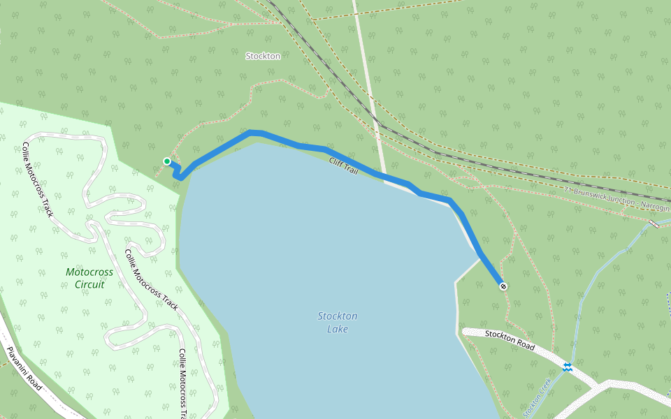 Cliff Trail walking route map in Collie Burn