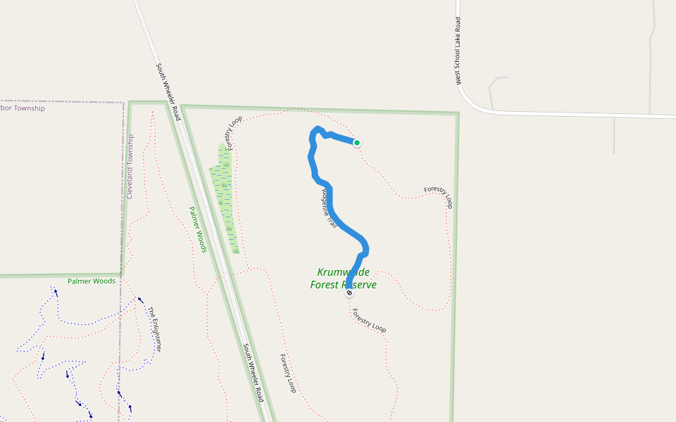 Ridgeline Trail walking route map in Maple City