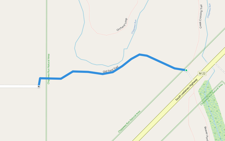 Old Field Trail walking route map in Empire