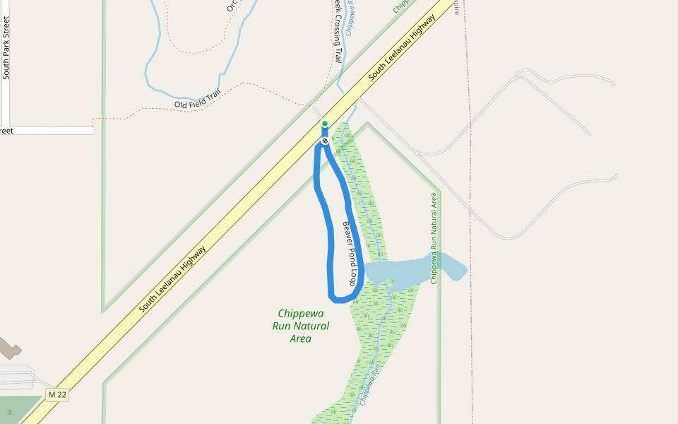Beaver Pond Loop walking route map in Empire