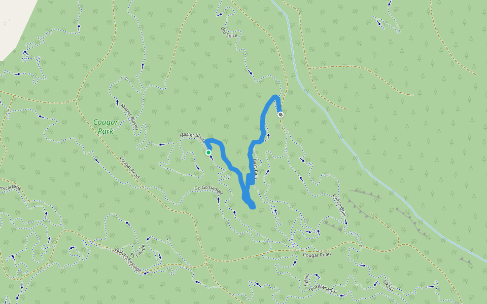 Basil Balls walking route map in Kinleith