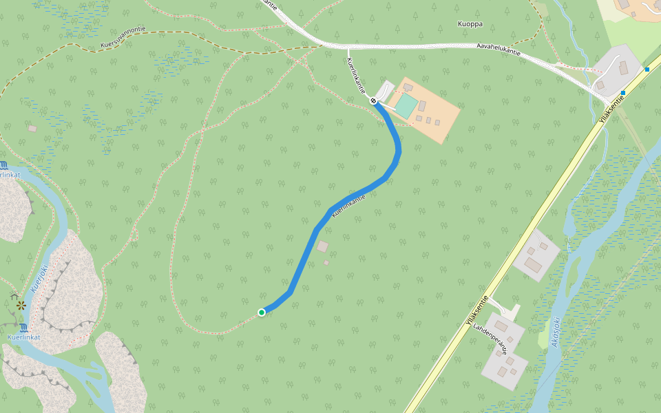 Kuerlinkantie walking route map in Kuertunturi