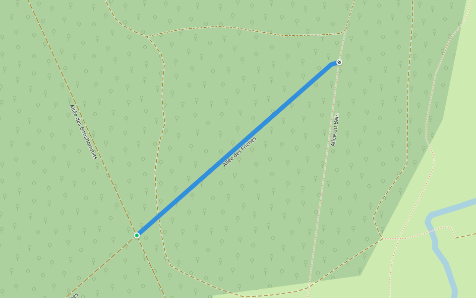 Allée des Friches walking route map in Châteauvillain