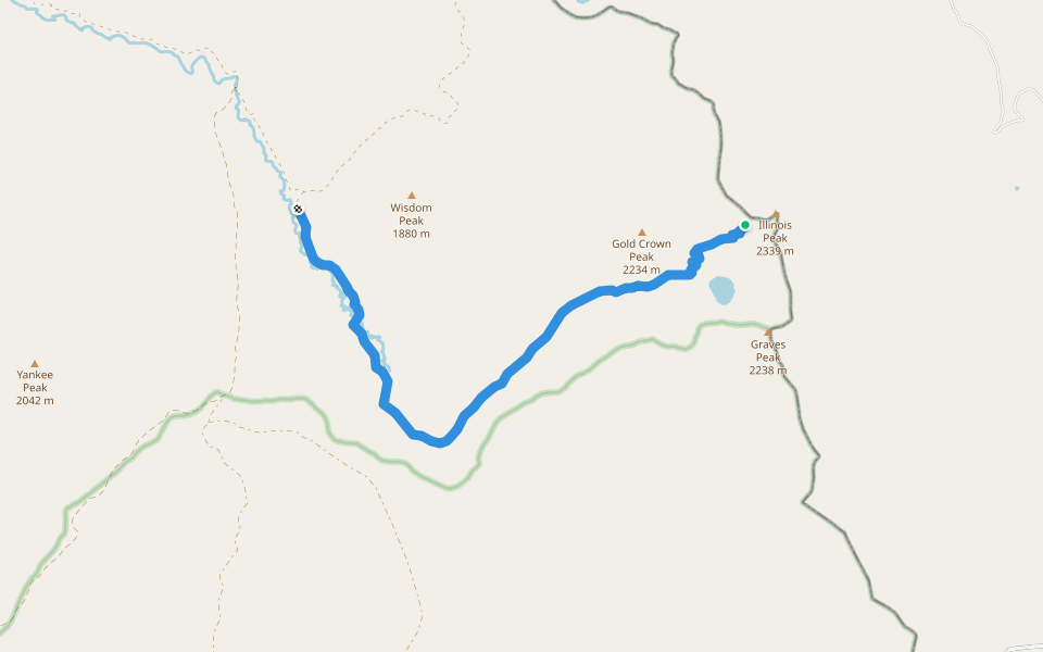 Saint Joe Lake Trail walking route map in Avery