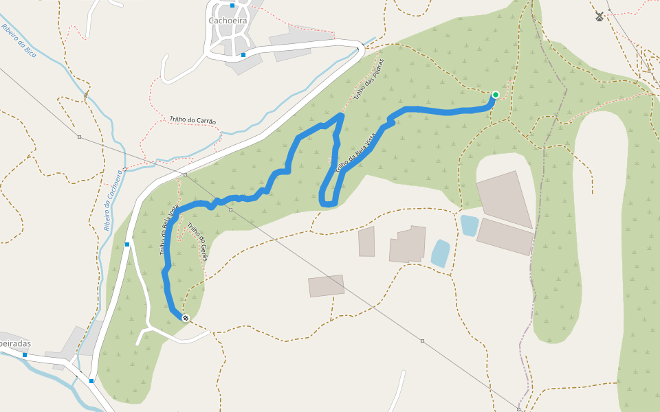 Trilho da Bela Vista walking route map in Milharado