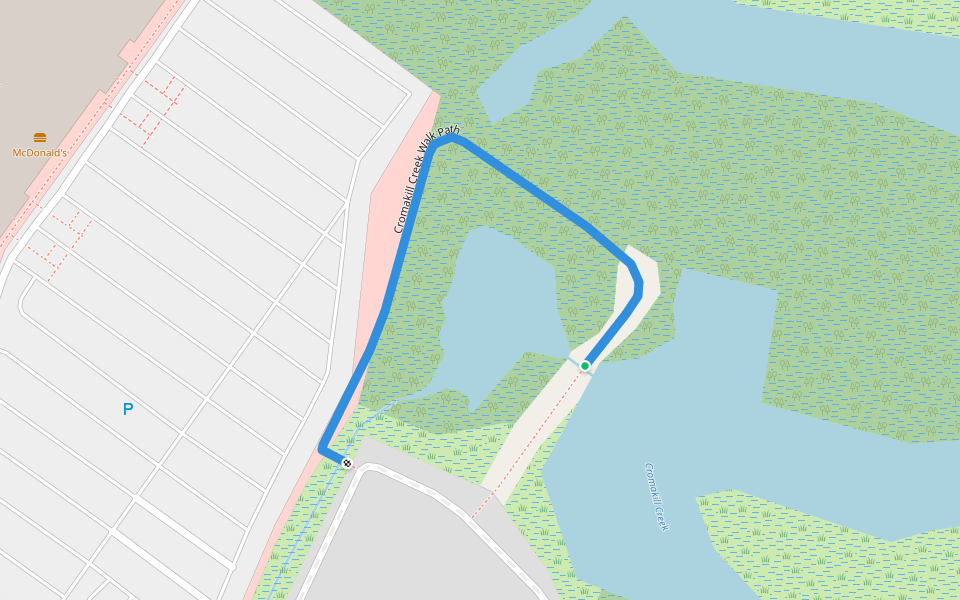 Cromakill Creek Walk Path walking route map in Secaucus