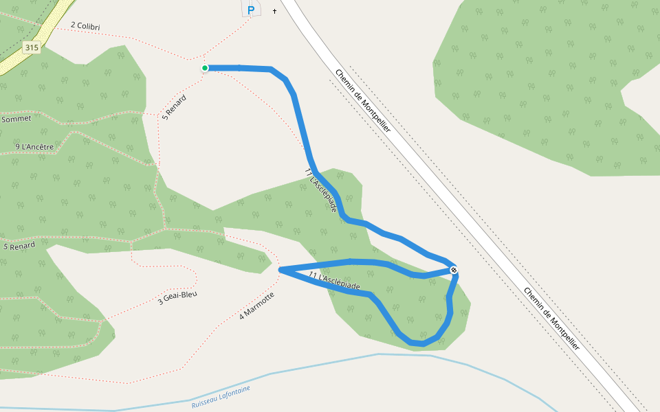 11 L'Asclépiade walking route map in Ripon
