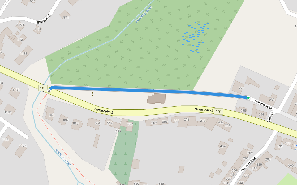 Labská walking route map in Kostelec nad Labem